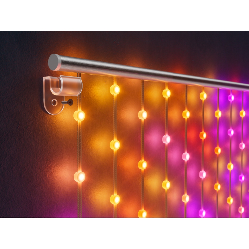 Twinkly - Светодиодная рождественская RGB гирлянда-водопад с регулированием яркости MATRIX 480xLED 1x1 м Wi-Fi