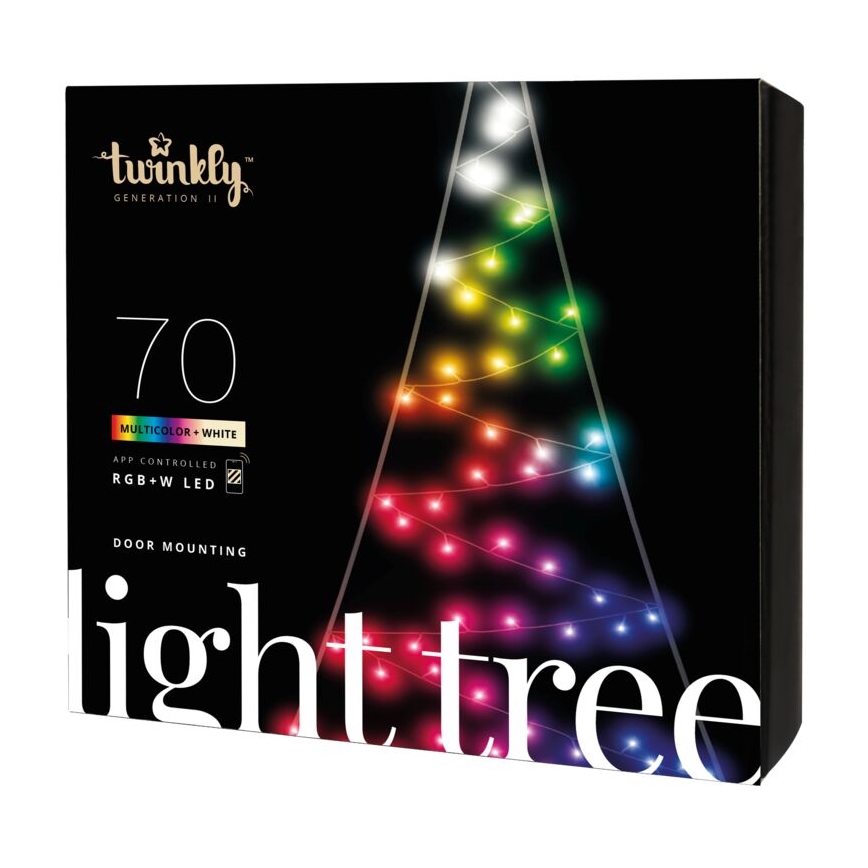 Twinkly - LED RGBW Вулична різдвяна ялинка з регулюванням яскравості LIGHT TREE 70xLED IP44 Wi-Fi