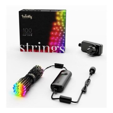 Twinkly - Вулична різдвяна LED RGB гірлянда з регулюванням яскравості STRINGS 100xLED 11,5м IP44 Wi-Fi