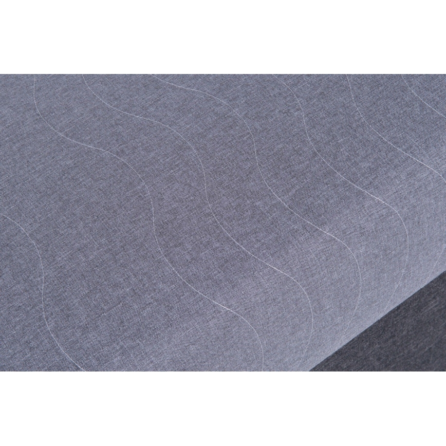 Обитая кушетка с местом для хранения JACOB XL, грузоподъемность 130 кг, 90x200 см, серая