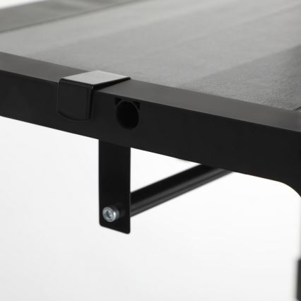 Тканинна шафа для зберігання з полицями та штангою MATIS 140x174 см чорна