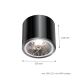 Точечный светильник CHLOE AR111 1xGU10/50W/230V круглый черный