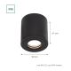 Точечный светильник для ванной комнаты CHLOE 1xGU10/30W/230V IP65 круглый черный
