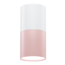 Точечный светильник TUBA 1xGU10/50W/230V белый/розовый