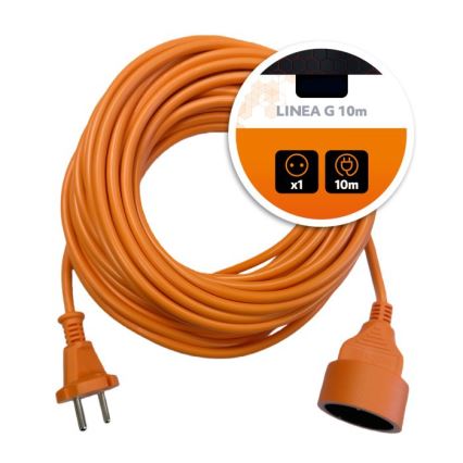 Удлинитель LINEA G, 1 розетка, 10 м, оранжевый