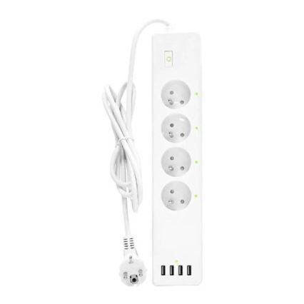 Удлинитель с выключателем SMART 1,8 м 4Z + 4xUSB Wi-Fi Tuya