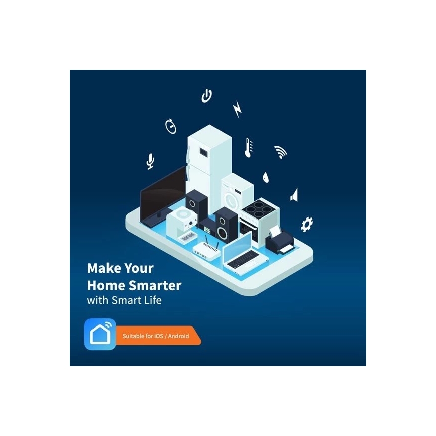 Удлинитель с выключателем SMART 1,8 м 4Z + 4xUSB Wi-Fi Tuya