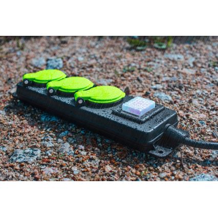 Удлинитель с выключателем, 3 розетки, 20 м, IP44