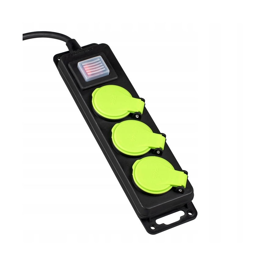 Удлинитель с выключателем, 3 розетки, 20 м, IP44