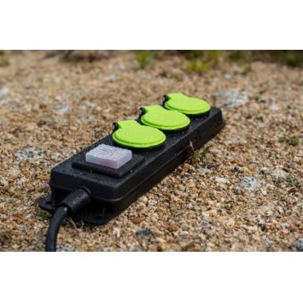 Удлинитель с выключателем, 3 розетки, 5 м, IP44