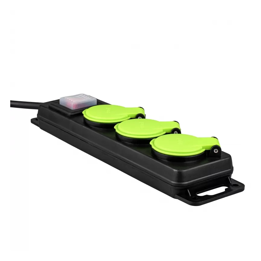 Удлинитель с выключателем, 3 розетки, 5 м, IP44