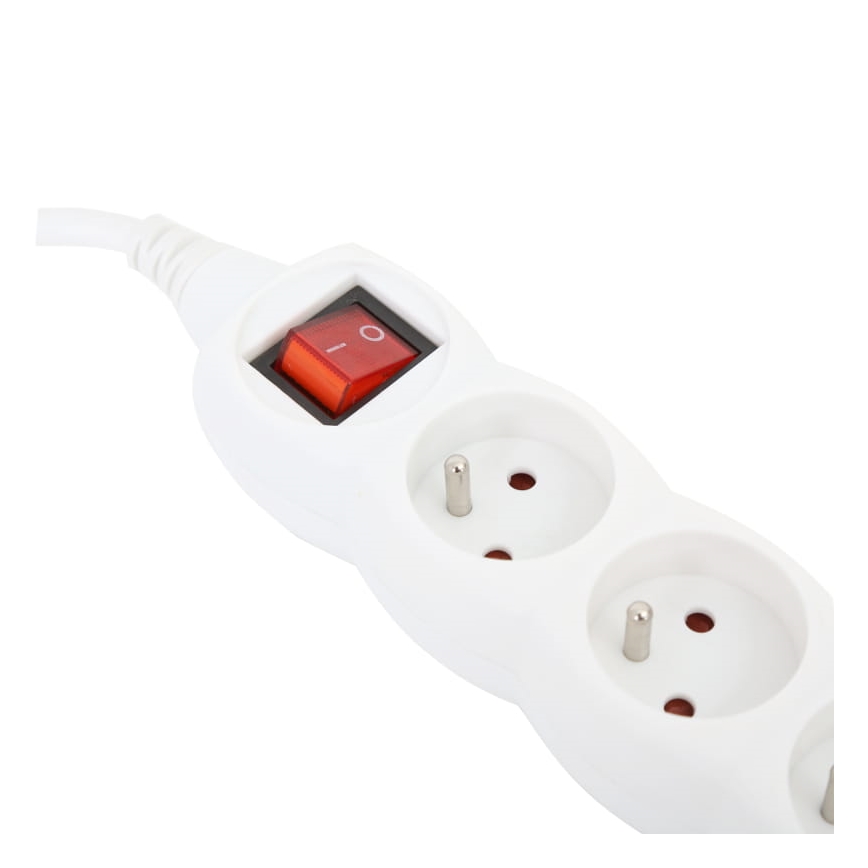 Удлинитель с выключателем 5Z Type E 3 м белый