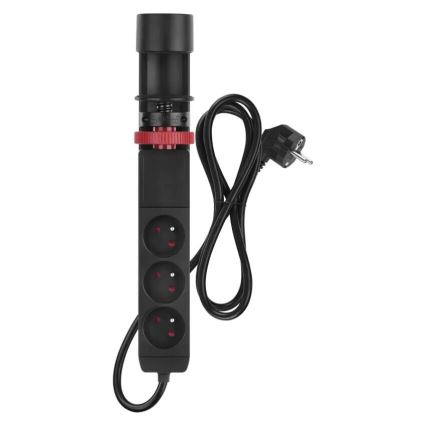 Удлинитель с креплением к столу 3Z + 3xUSB 1,5 м черный