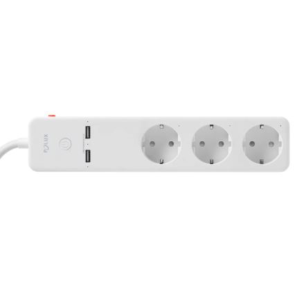 Удлинитель SMART с выключателем 1,5 м + 2xUSB/Wi-Fi Tuya SCHUKO