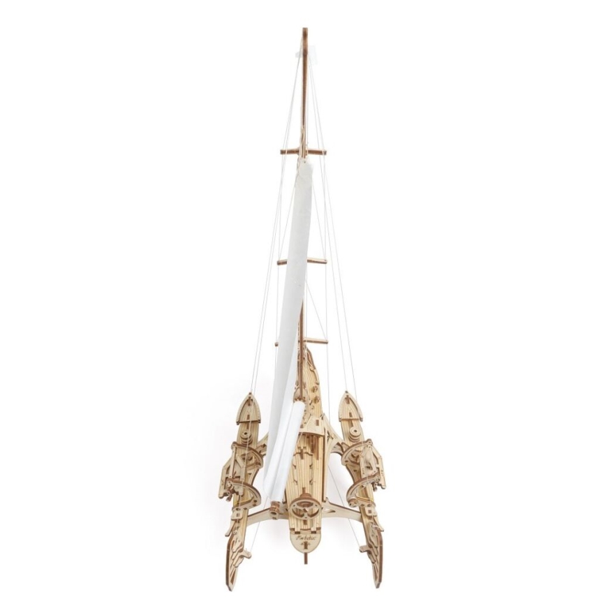 Ugears - 3D дерев'яний механічний пазл Вітрильний човен Merihobus тримаран