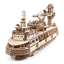 Ugears - 3D дерев'яний механічний пазл Дослідницький кораблик