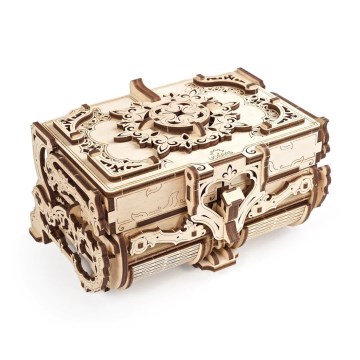 Ugears - 3D деревянная механическая головоломка Старинная шкатулка для драгоценностей