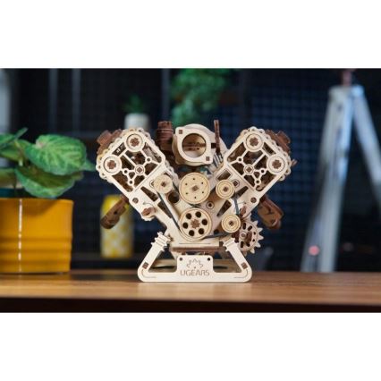 Ugears - 3D деревянная механическая модель Двигатель V8