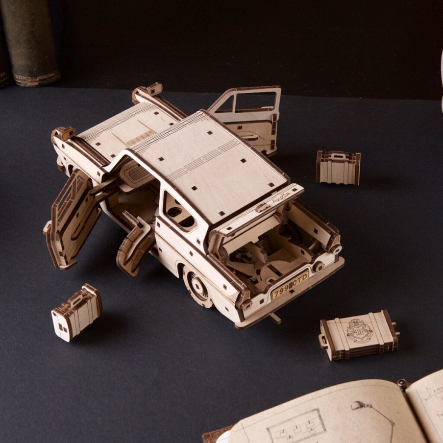 Ugears - Деревянная механическая 3D-головоломка Гарри Поттер летающий Ford Anglia
