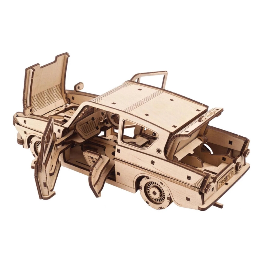 Ugears - Деревянная механическая 3D-головоломка Гарри Поттер летающий Ford Anglia