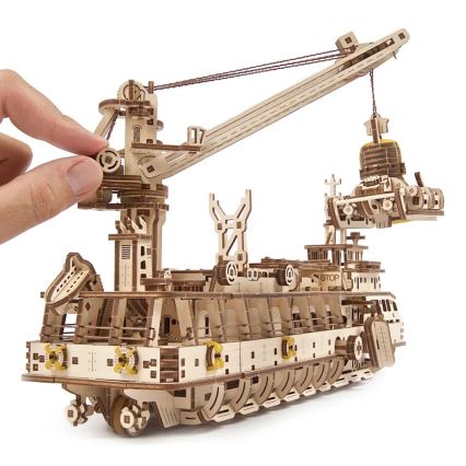 Ugears - Деревянная механическая 3D-головоломка Исследовательское судно