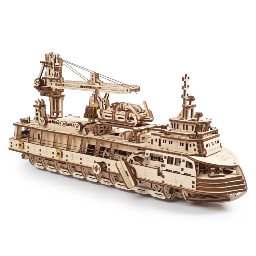 Ugears - Деревянная механическая 3D-головоломка Исследовательское судно