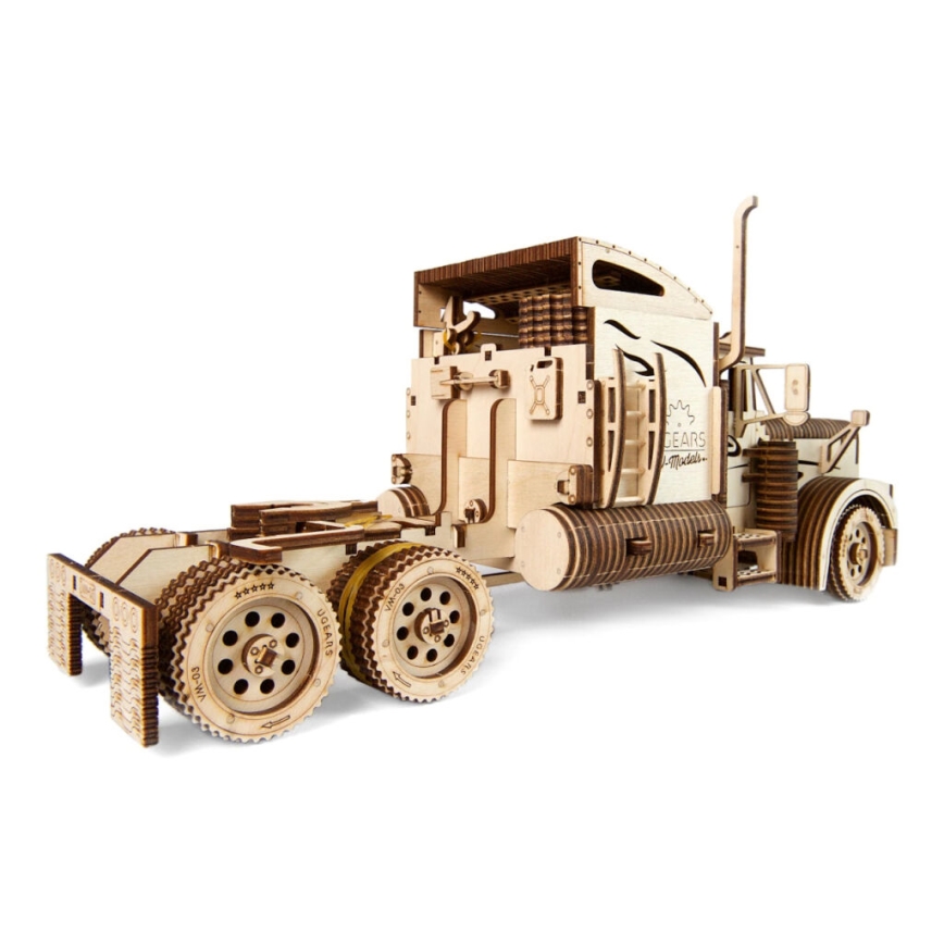 Ugears - Деревянная механическая 3D-головоломка Седельный автопоезд Heavy Boy