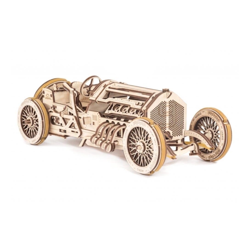 Ugears - Деревянная механическая 3D-головоломка U9 Автомобиль Grand Prix