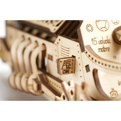 Ugears - Деревянная механическая 3D-головоломка U9 Автомобиль Grand Prix