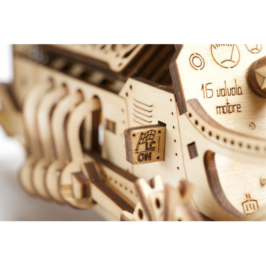 Ugears - Деревянная механическая 3D-головоломка U9 Автомобиль Grand Prix