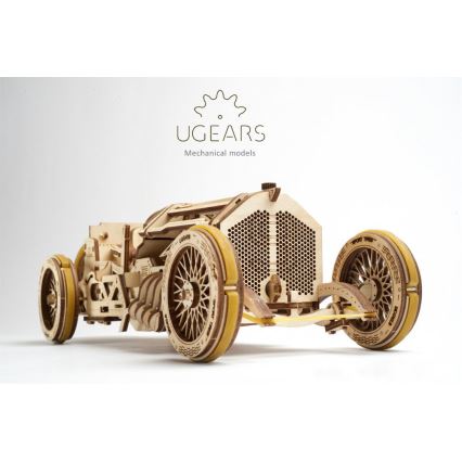 Ugears - Деревянная механическая 3D-головоломка U9 Автомобиль Grand Prix