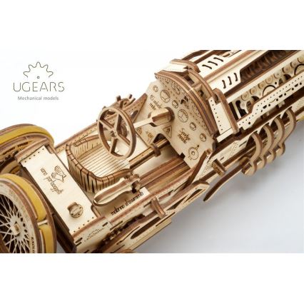 Ugears - Деревянная механическая 3D-головоломка U9 Автомобиль Grand Prix