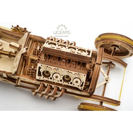 Ugears - Деревянная механическая 3D-головоломка U9 Автомобиль Grand Prix