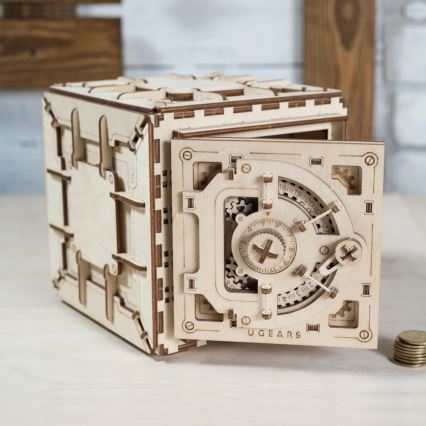 Ugears - Деревянная механическая 3D-головоломка Сейф