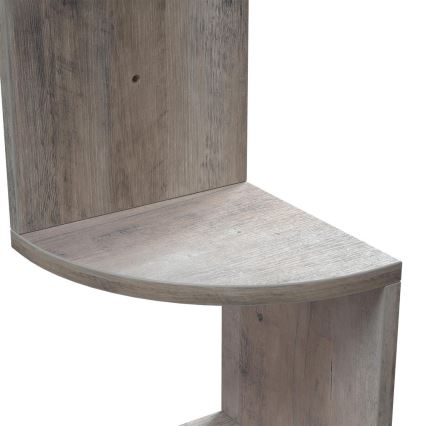 Угловая настенная полка SNAKE серо-коричневая