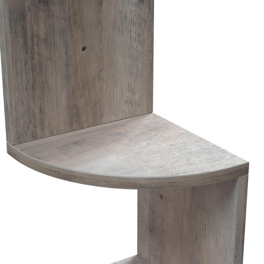 Угловая настенная полка SNAKE серо-коричневая