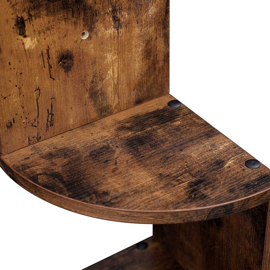 Угловая настенная полка SNAKE, коричневого цвета