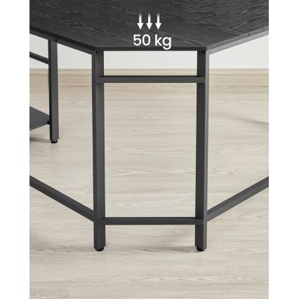 Угловой письменный стол SOLEA, черный