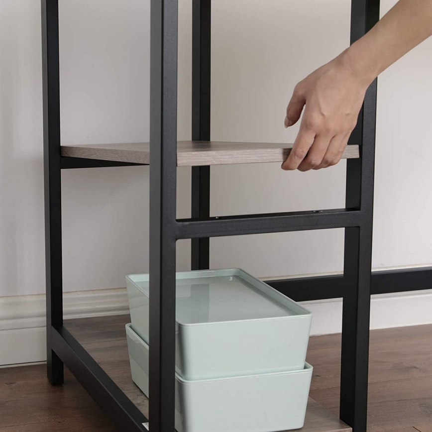 Угловой письменный стол SOLEA коричневый/чёрный