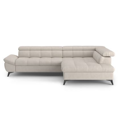 Раскладной угловой диван в форме буквы L MARANO, правая сторона, бежевый