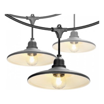 Уличная декоративная гирлянда CRETE 10xE27/230V 15m IP44
