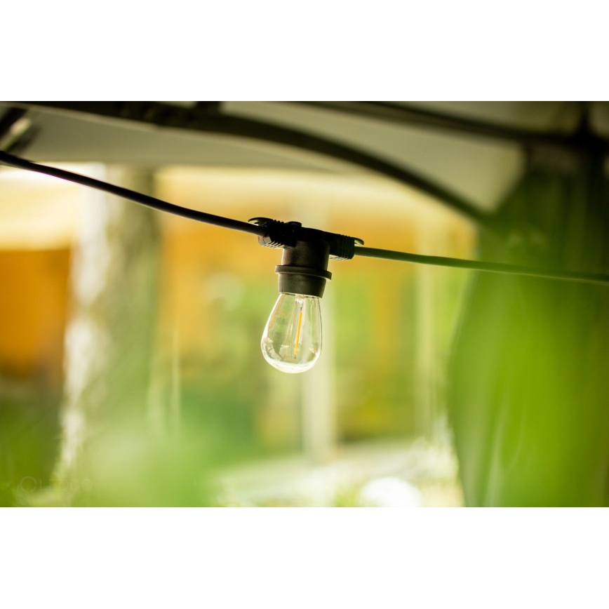 Уличная декоративная гирлянда MIMOSA 20xE27/1,3W/230V IP44 10м