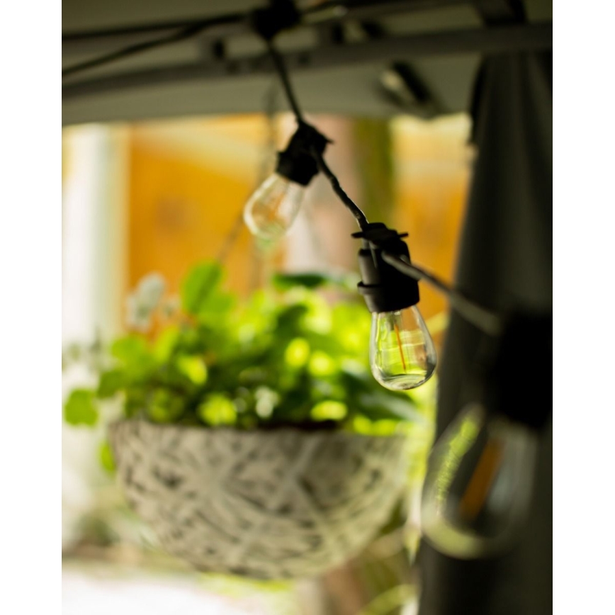 Уличная декоративная гирлянда MIMOSA 20xE27/1,3W/230V IP44 10м