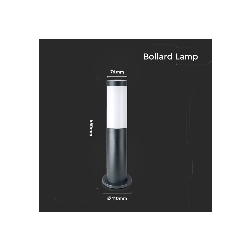 Уличная лампа 1xE27/60W/230V IP44 45 см антрацит