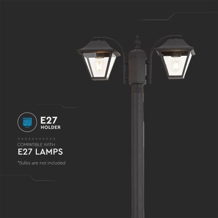 Уличная лампа 2xE27/60W/230V IP44 2320 мм черный