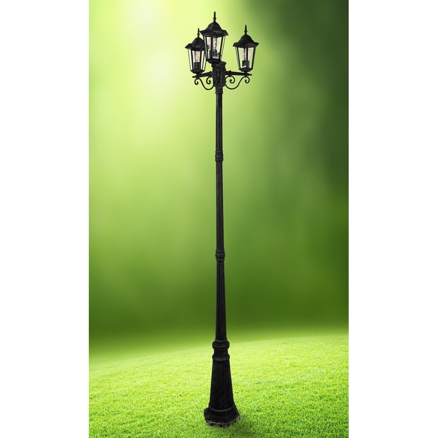 Уличная лампа 3xE27/20W/230V IP43 2,58 м черный