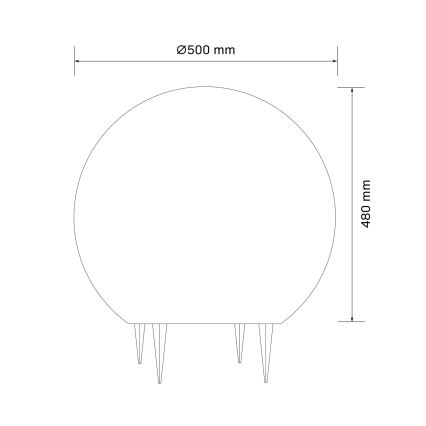 Уличная лампа ARGENTO 1xE27/15W/230V диаметр 50 см IP65 белый