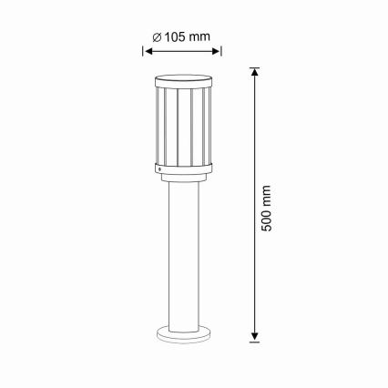 Уличная лампа FIORD 1xE27/10W/230V IP44