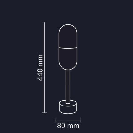 Уличная лампа HORTEN 1xE27/10W/230V IP44 44 см