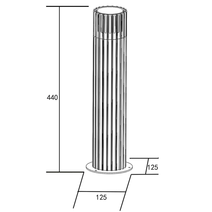 Уличная лампа KUUSAMO 1xE27/20W/230V 44 см IP54 антрацит